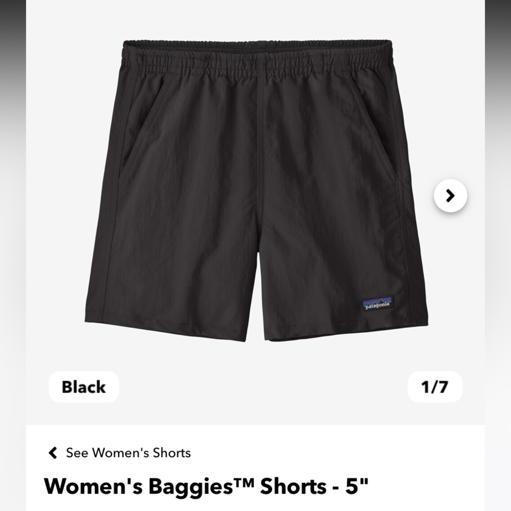 Patagonia women’s baggies shorts